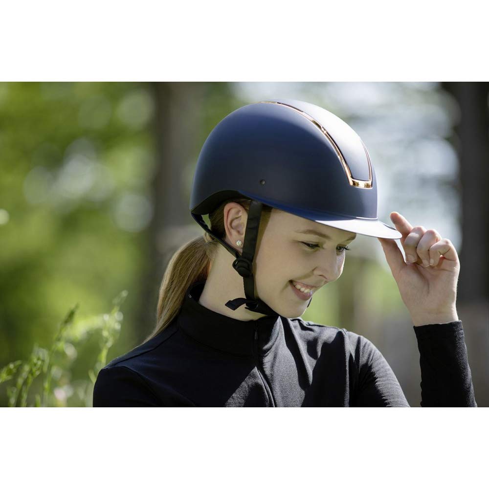 hkm-lady-shield-reithelm-9178-schwarz-rosegold-m-55-57-cm image 2