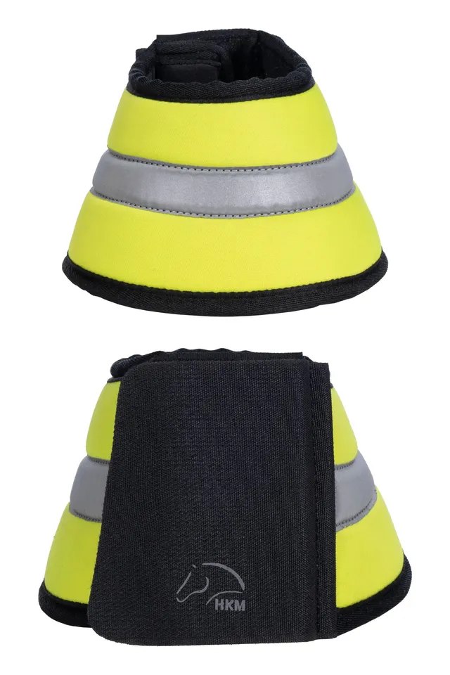 hkm-reflective-hufglocken-neon-gelb-vollblut image 1