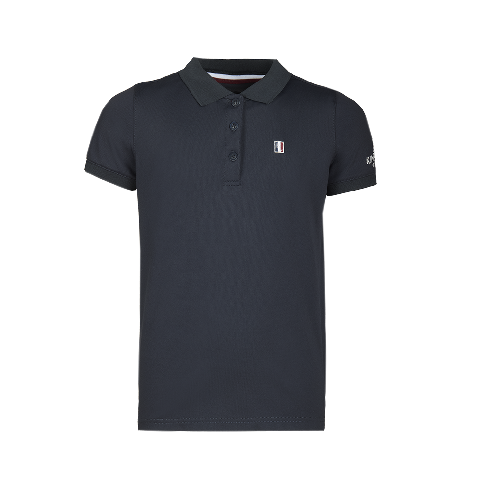 kingsland-equestrian-classic-junior-piqu-polo-shirt-kids-navy image 1