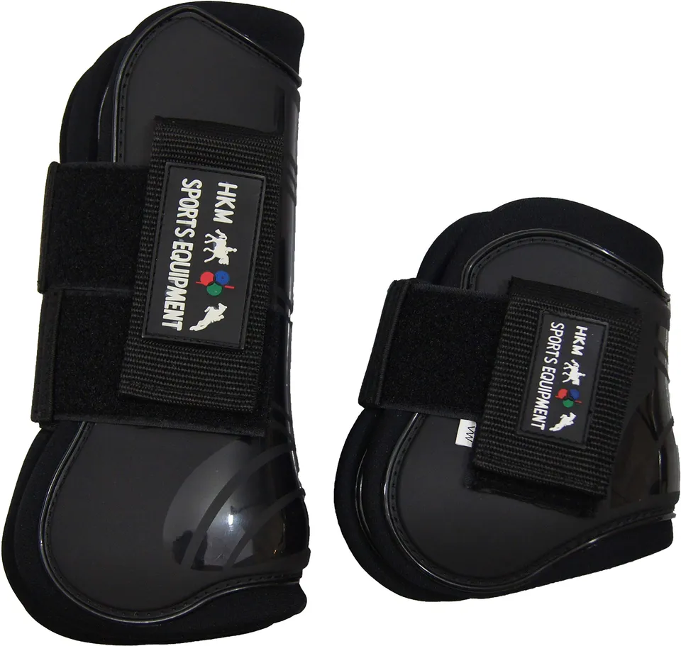 hkm-8566-springgamaschen-und-streichkappen-4er-set-gef-ttert image 1