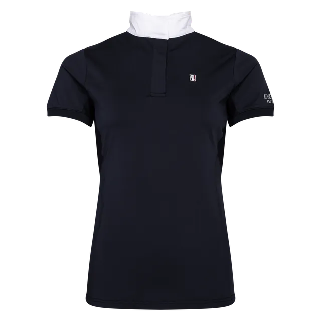kingsland-equestrian-classic-damen-turniershirt-kurzarm-wei-navy image 1