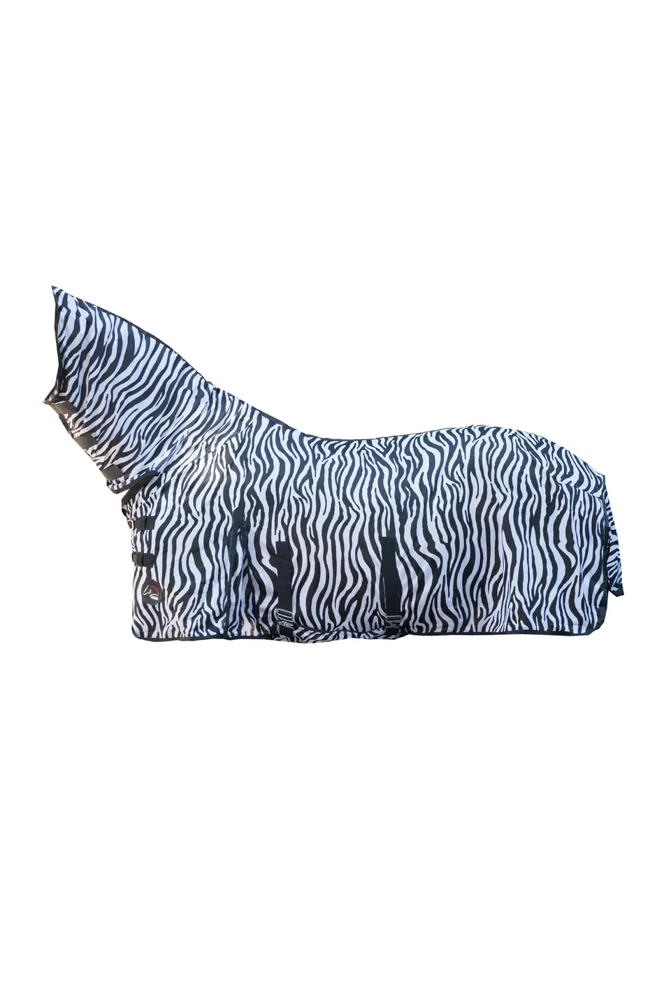 hkm-fliegendecke-mit-halsteil-zebra-mit-bauchlatz-gr-m image 1