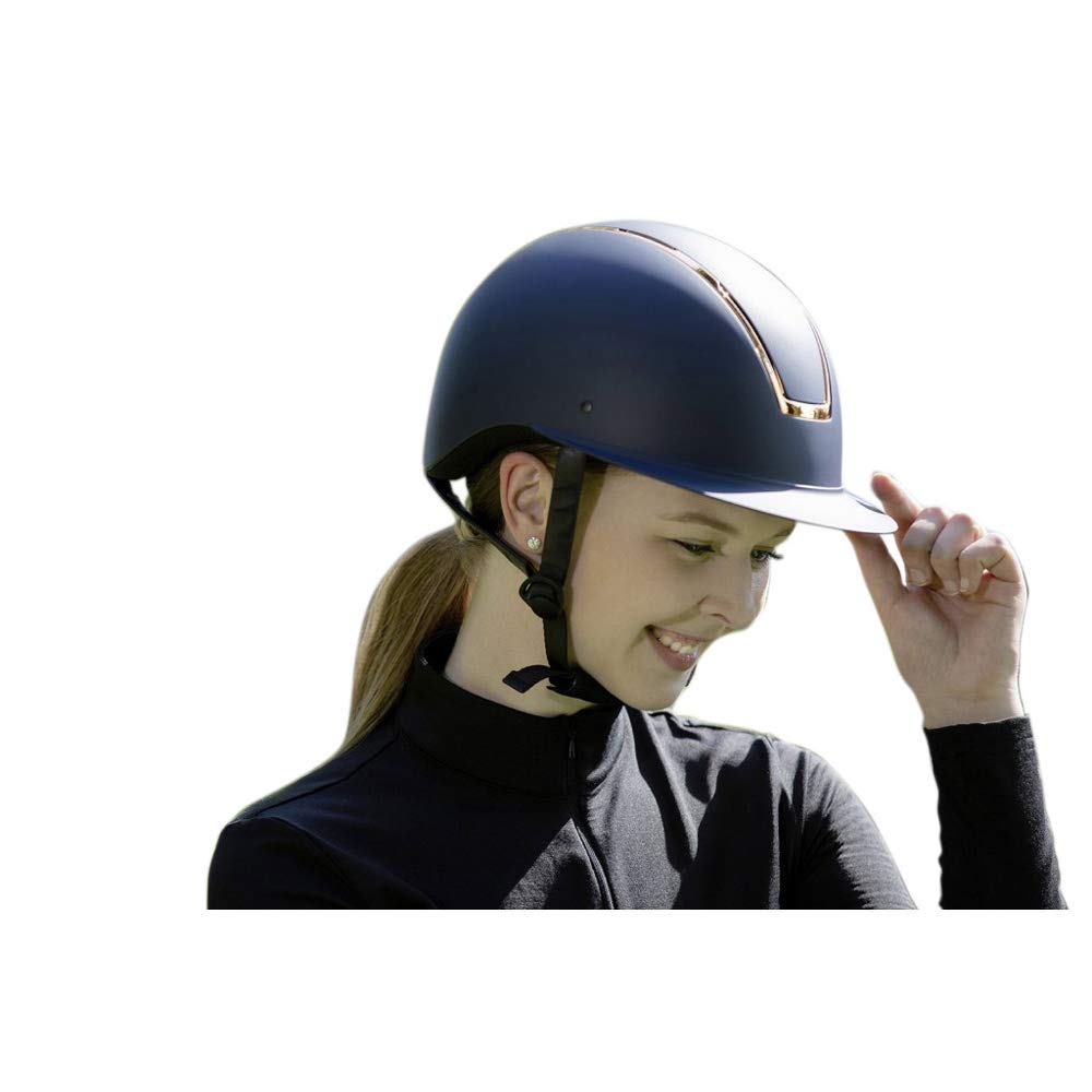 hkm-lady-shield-reithelm-dunkelblau-rosegold-52-54 image 1