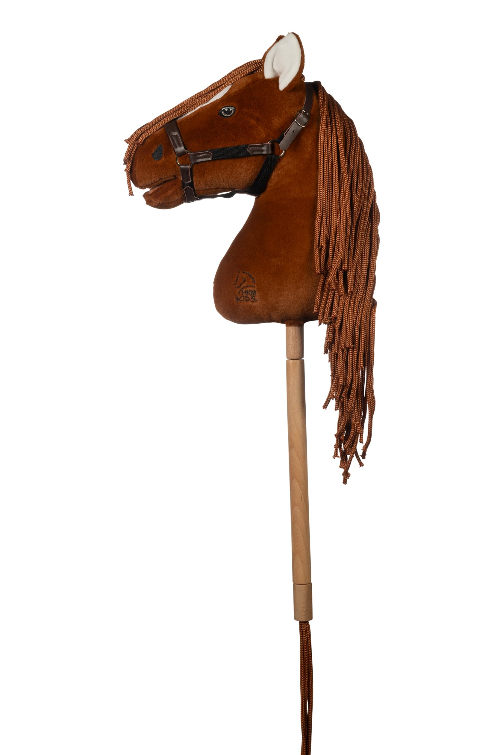 hkm-hobby-horse-premium-dunkelfuchs-mit-halfter-steckenpferd image 2