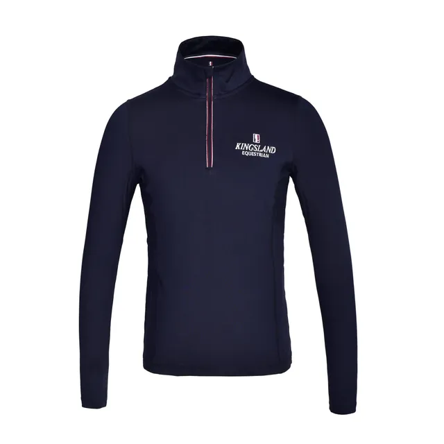 kingsland-equestrian-classic-junior-trainingsshirt-navy-mit-halbrei-verschluss image 1
