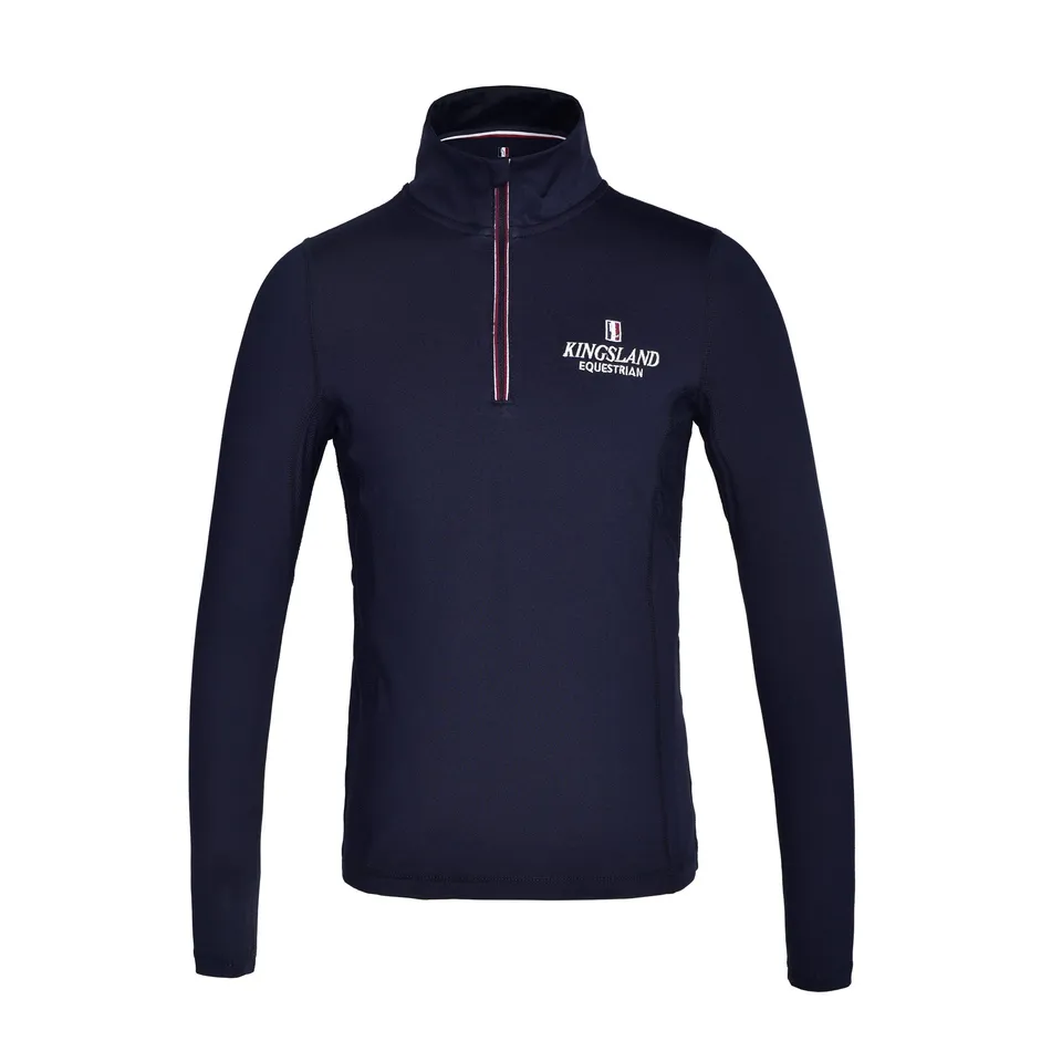 kingsland-equestrian-classic-junior-trainingsshirt-navy-mit-halbrei-verschluss image 1