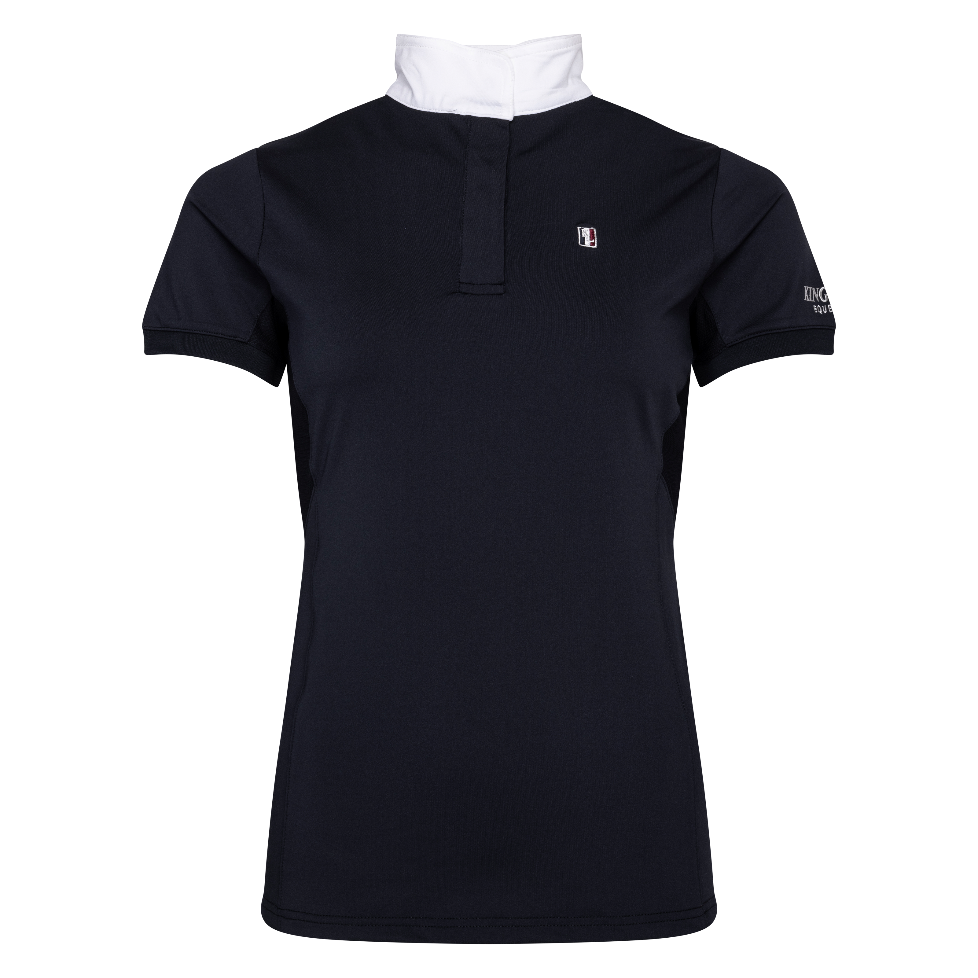 kingsland-equestrian-classic-damen-turniershirt-kurzarm-wei-navy image 1