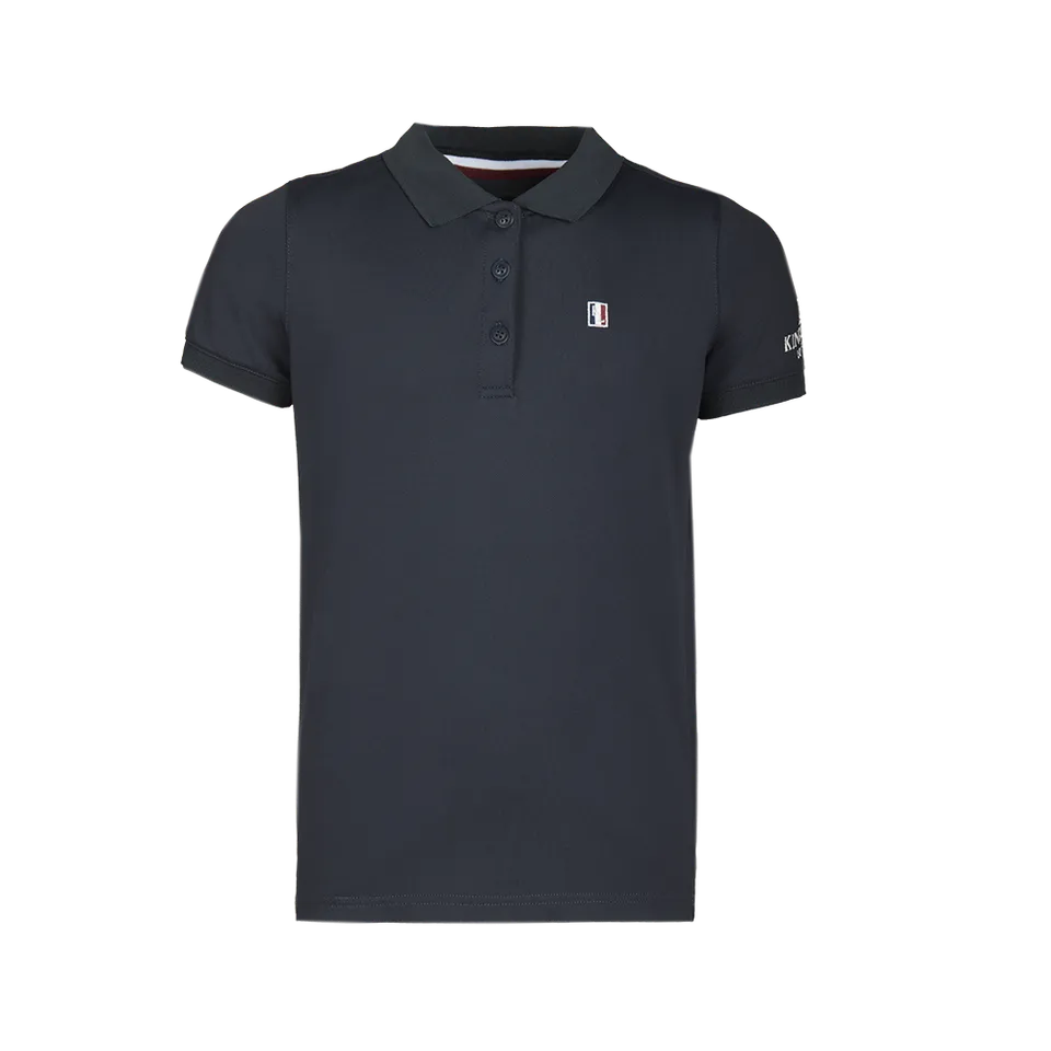 kingsland-equestrian-classic-junior-piqu-polo-shirt-kids-navy image 1