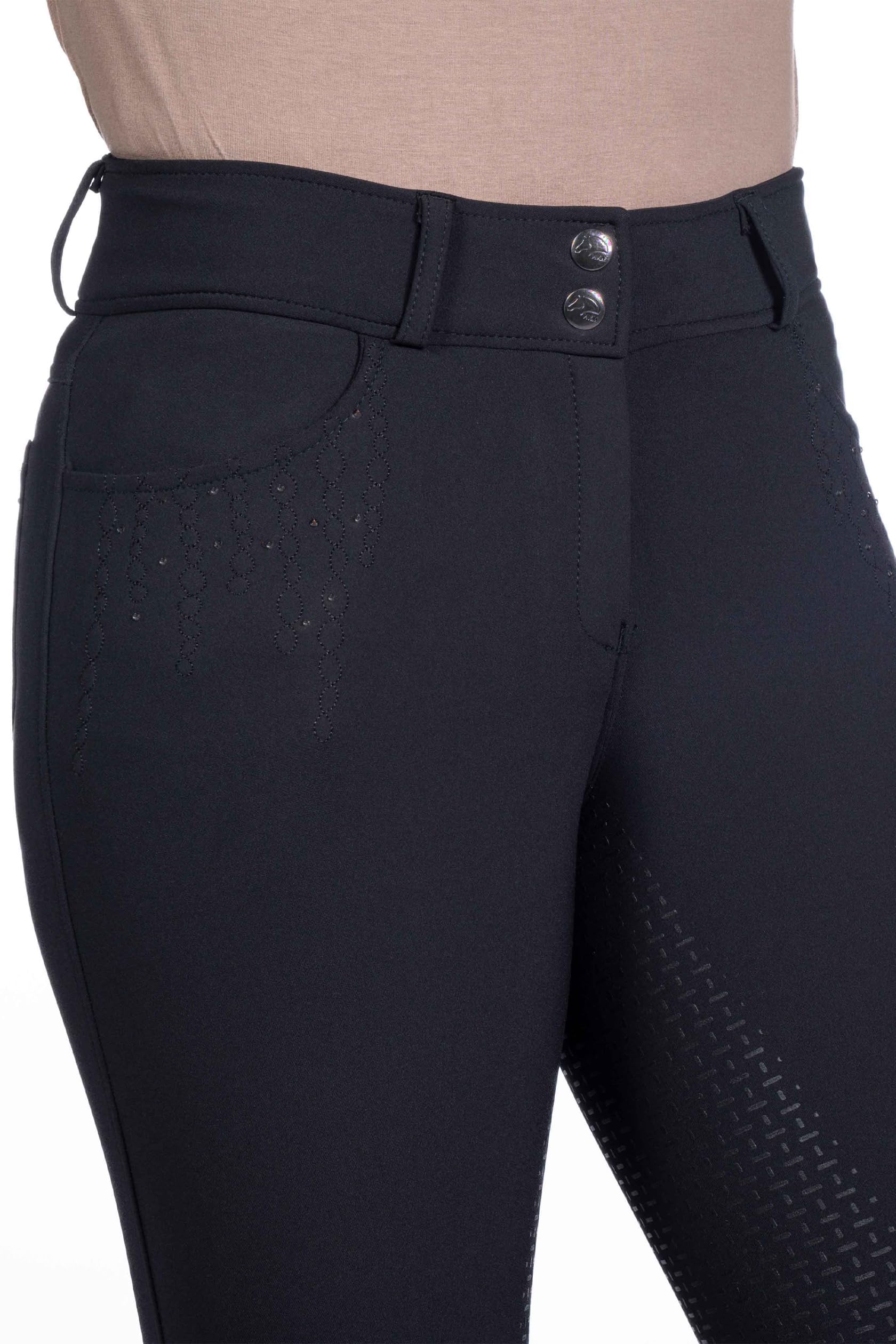 hkm-savona-reithose-schwarz-silikon-vollbesatz-mit-strass image 5