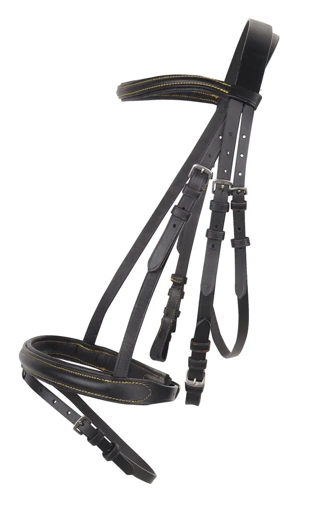 hkm-lou-trense-schwarz-one-size-rindsleder image 1