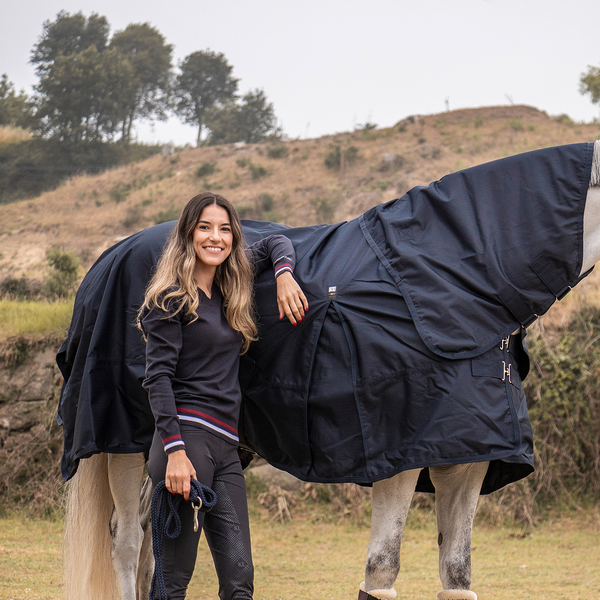 kingsland-equestrian-classic-damen-strickpullover-v-ausschnitt-navy image 2